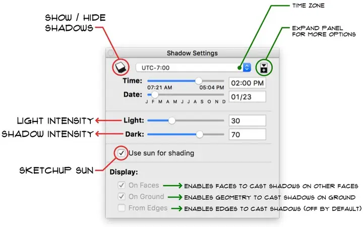Hướng Dẫn Chi Tiết Cách Chỉnh Bóng Đổ Nội Thất Sketchup Hiệu Quả