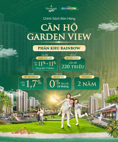 Chính Sách Bán Hàng (*) Mới Nhất Khu The Rainbow, Vinhomes Grand Park
