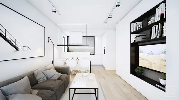 Chung Cư Nội Thất Trắng Đen