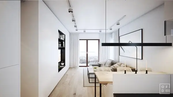 Chung Cư Nội Thất Trắng Đen