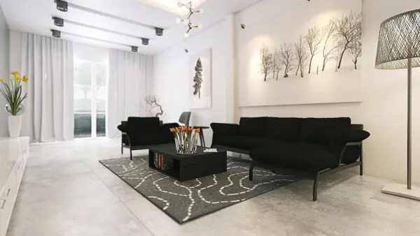 Chung Cư Nội Thất Trắng Đen