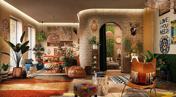Concept Nội Thất Phong Cách Bohemian