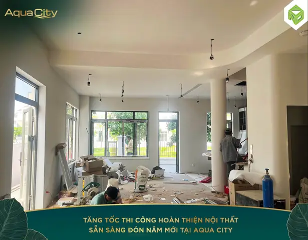 Sôi Động Thi Công Hoàn Thiện Nội Thất Để Đón Năm Mới Tại Aqua City