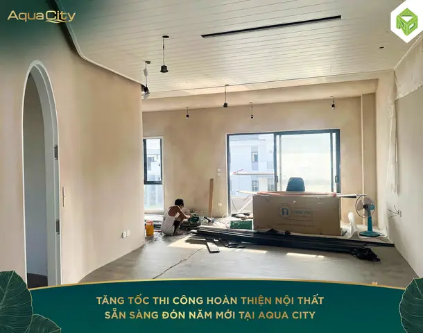 Sôi Động Thi Công Hoàn Thiện Nội Thất Để Đón Năm Mới Tại Aqua City