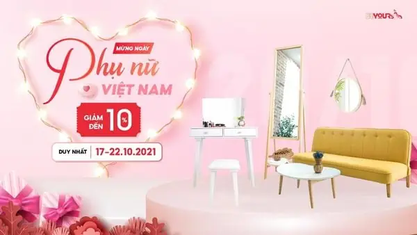 Siêu Khuyến Mãi 20/10 Tại Nội Thất Beyours - Happy Vietnamese's Women's Day Siêu Khuyến Mãi 20/10 Tại Nội Thất Beyours - Happy Vietnamese's Women's Day