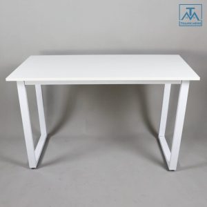 Bàn làm việc văn phòng chữ U full trắng