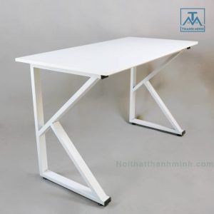 Bàn văn phòng chữ K khung trắng